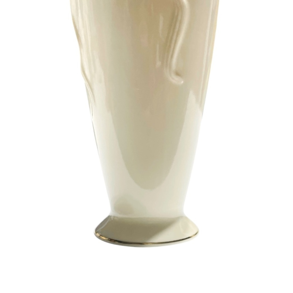 Like New! Vintage Lenox Rose Vase, Ivory Porcelain 24K Gold Trim - Picture 2 of 9